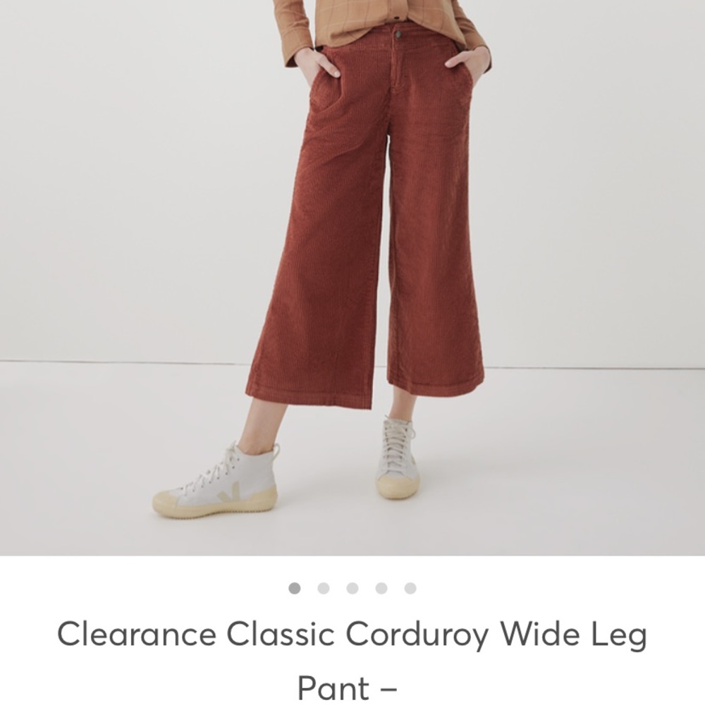 Pact XXL Classic Corduroy Wide Leg pants in walnut